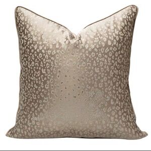 Leopard Print Tan Throw Pillow Set of Two 20”x 20”